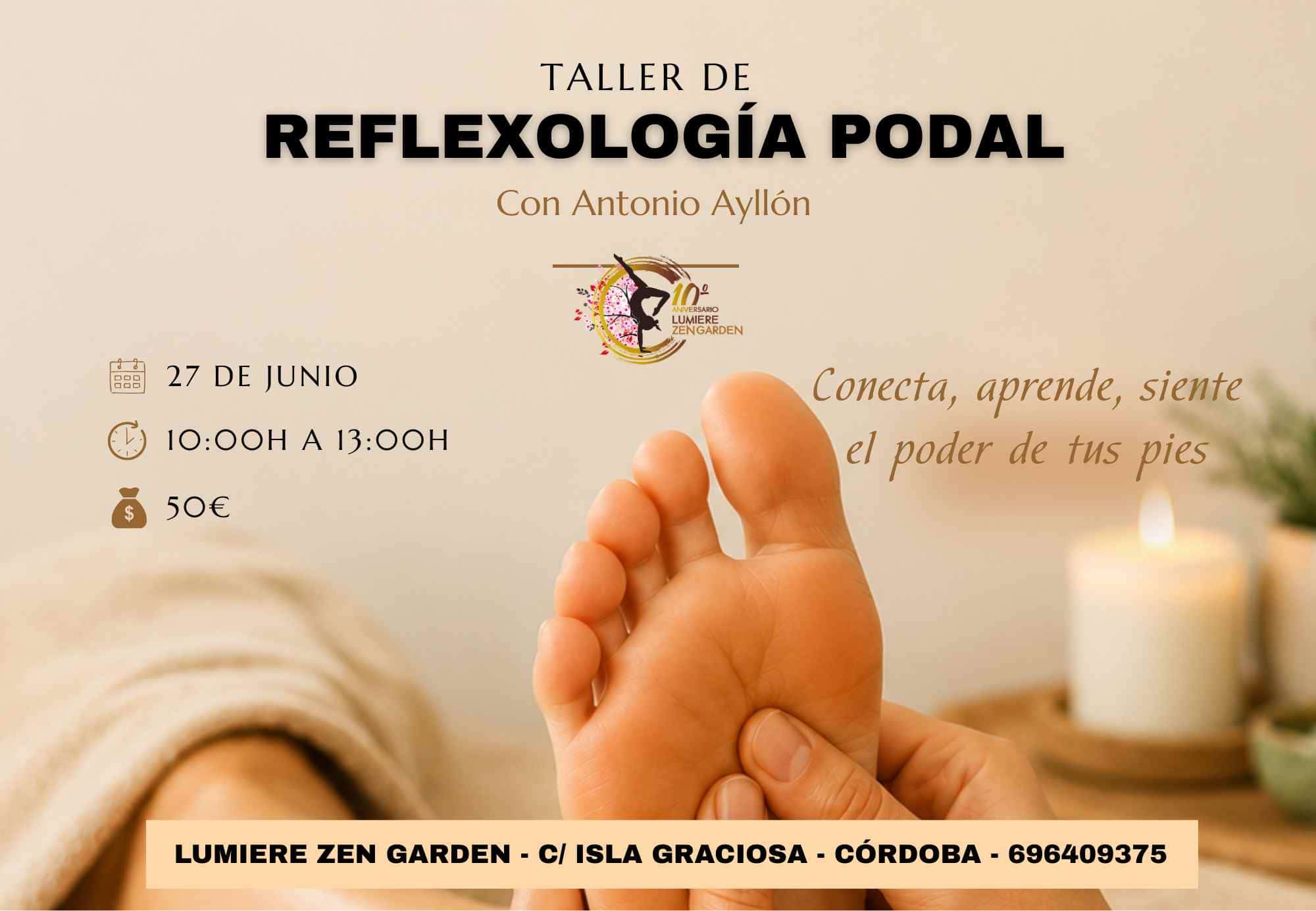 Taller de reflexología podal en Córdoba