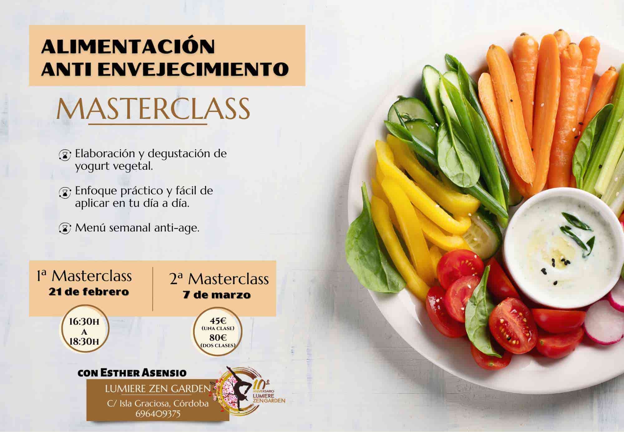 Masterclass de alimentación anti envejecimiento